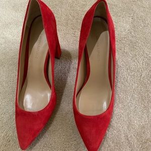 Beautiful red suede shoes